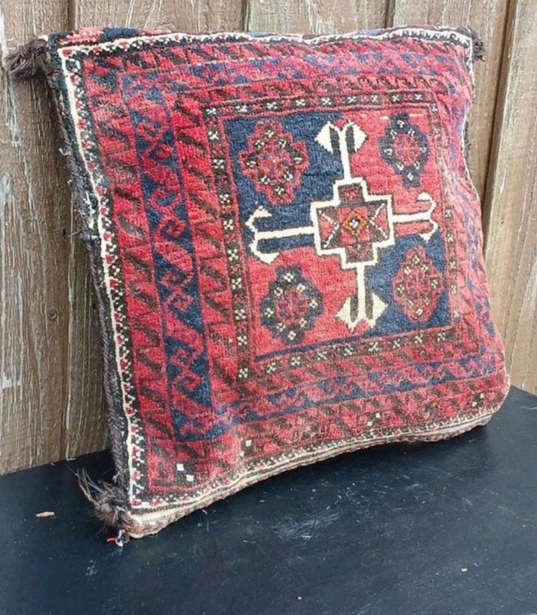 Vintage Oosters Tapijt Kussen - Handgemaakt, Ophalen of Verzenden