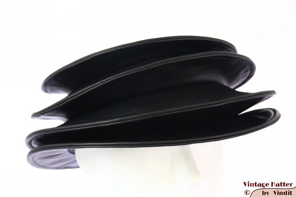 Dames Pagode-hoed The Madhatter zwart leer 54-57 nieuw, Kleding | Dames, 56 of 57 cm (M, 7 of 7⅛ inch), Hoed, Nieuw, Ophalen of Verzenden
