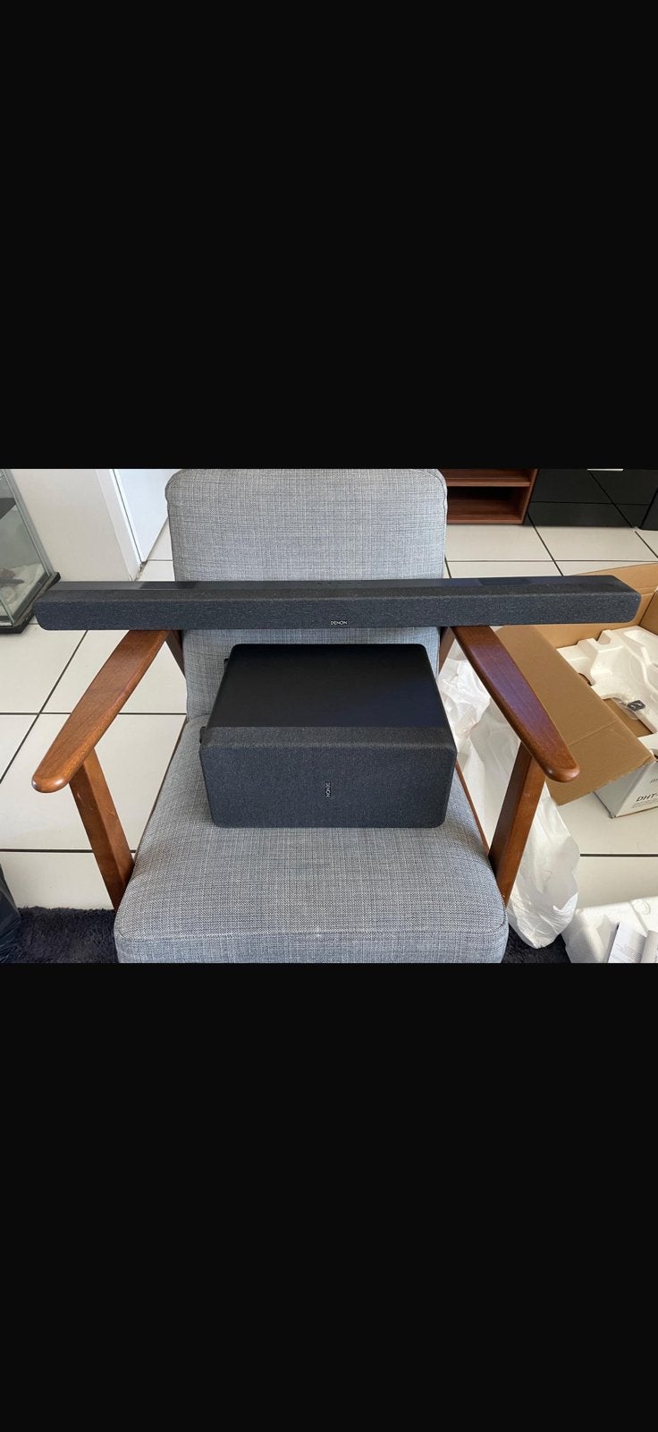 Denon Soundbar met Subwoofer Dolby Atmos zo goed als nieuw!, Ophalen, Bluetooth, Zo goed als nieuw