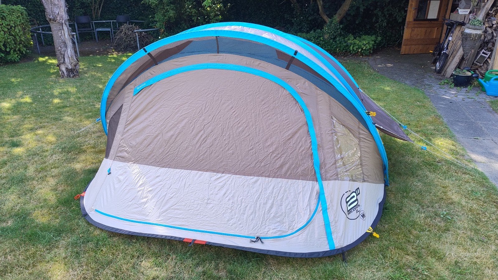 Quechua 2 Seconds XL Air 3 persoonstent, Ophalen, Zo goed als nieuw, Tot en met 3