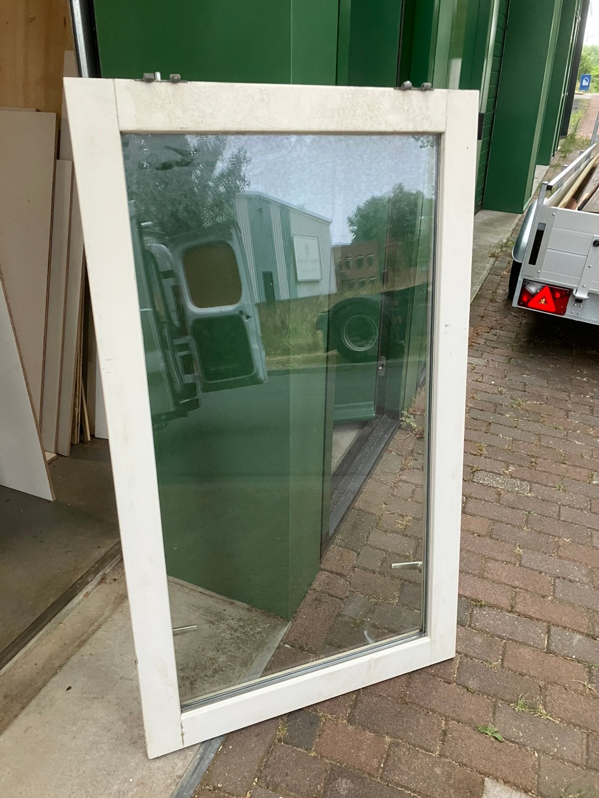 Hardhout klepraam, 75 tot 150 cm, Raamkozijn, Ophalen of Verzenden, Zo goed als nieuw