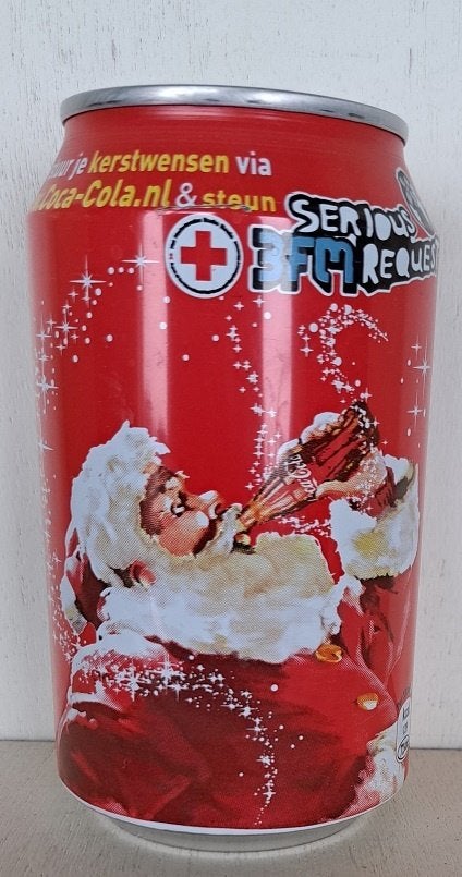 Coca-Cola Blik uit Nederland: Kerst + Serious Request 2010, Ophalen of Verzenden, Gebruikt, Verpakking