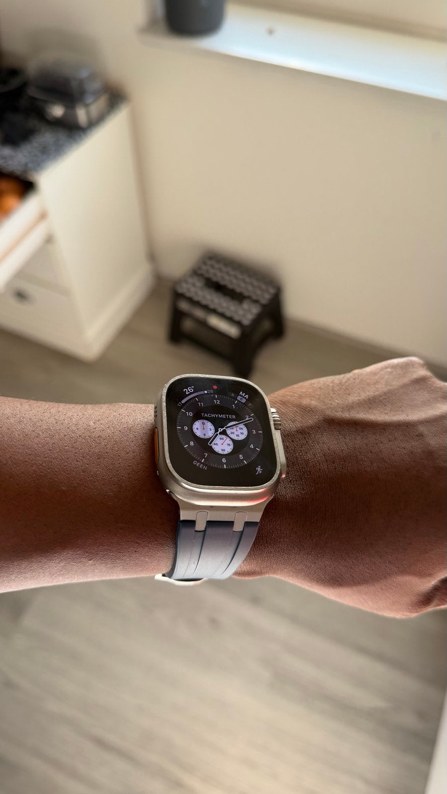Apple Watch Ultra - Zo goed als nieuw, Afstand, Blauw, IOS, Ophalen of Verzenden