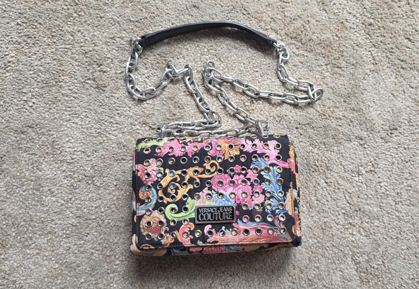 Versace Jeans Couture tasje met ketting, Ophalen of Verzenden, Zwart, Avondtasje