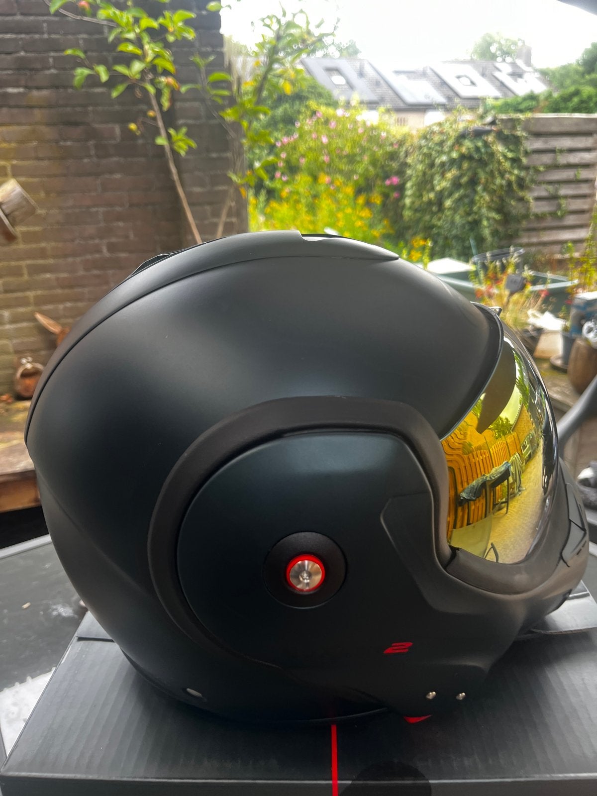ROOF Boxxer 2  petrol met goud vizier, Motoren, Ophalen, Tweedehands, Heren, Overige typen
