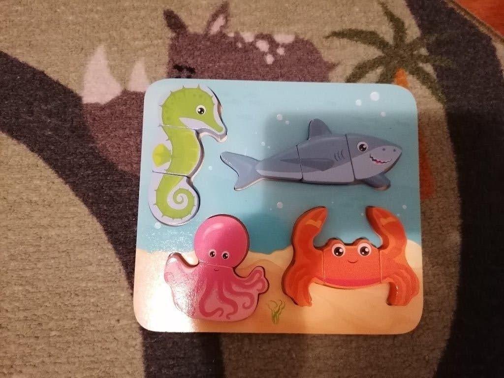 Houten puzzels dieren, Ophalen of Verzenden, Minder dan 10 stukjes, Zo goed als nieuw, 6 maanden tot 2 jaar