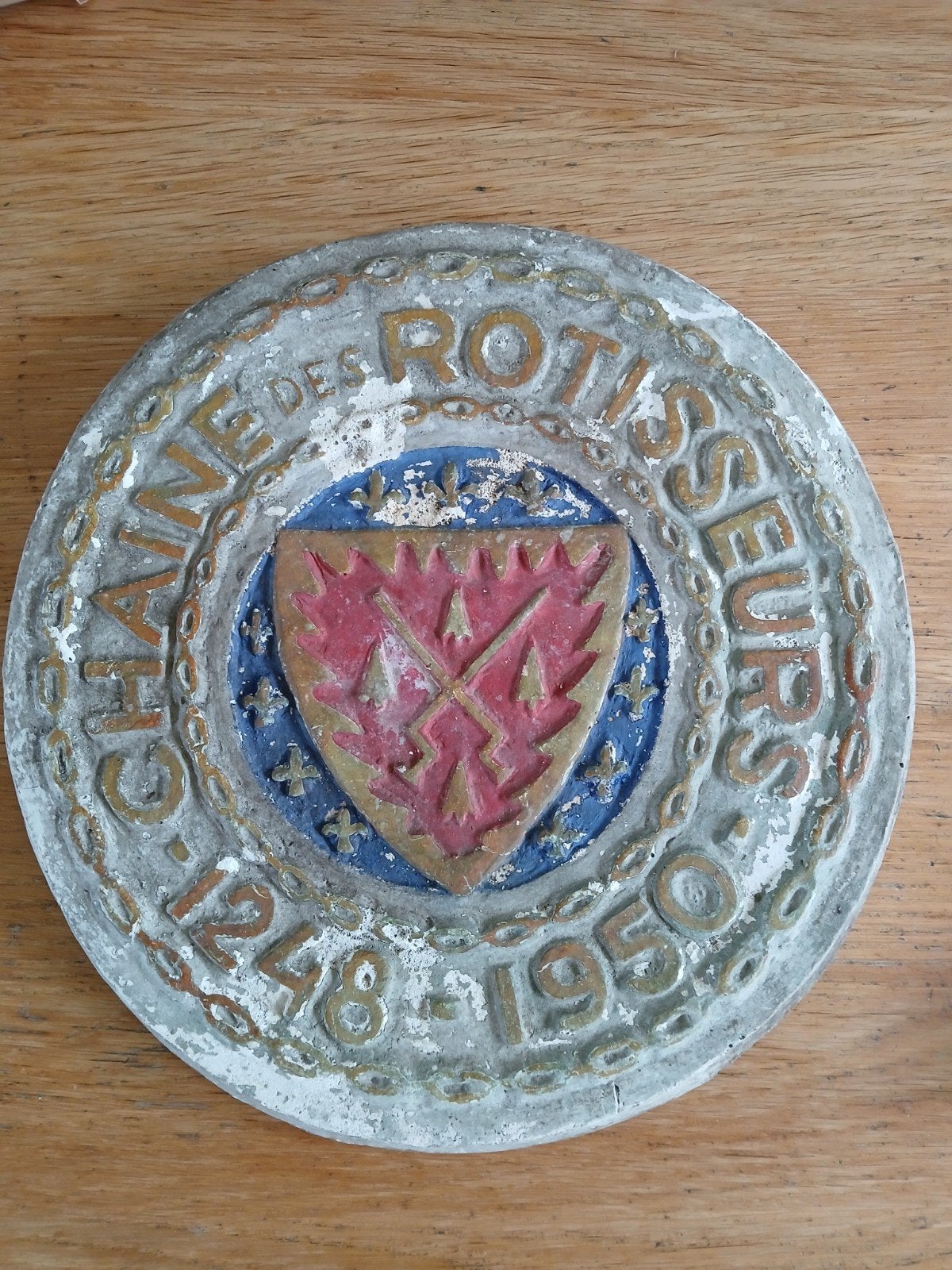 Vintage Chaîne des Rôtisseurs wapenschild gevelbord., Ophalen of Verzenden
