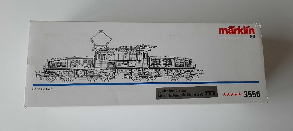 Märklin krokodil 3556 Metall Technologie Schau 1990, Wisselstroom, Locomotief, Verzenden, Zo goed als nieuw