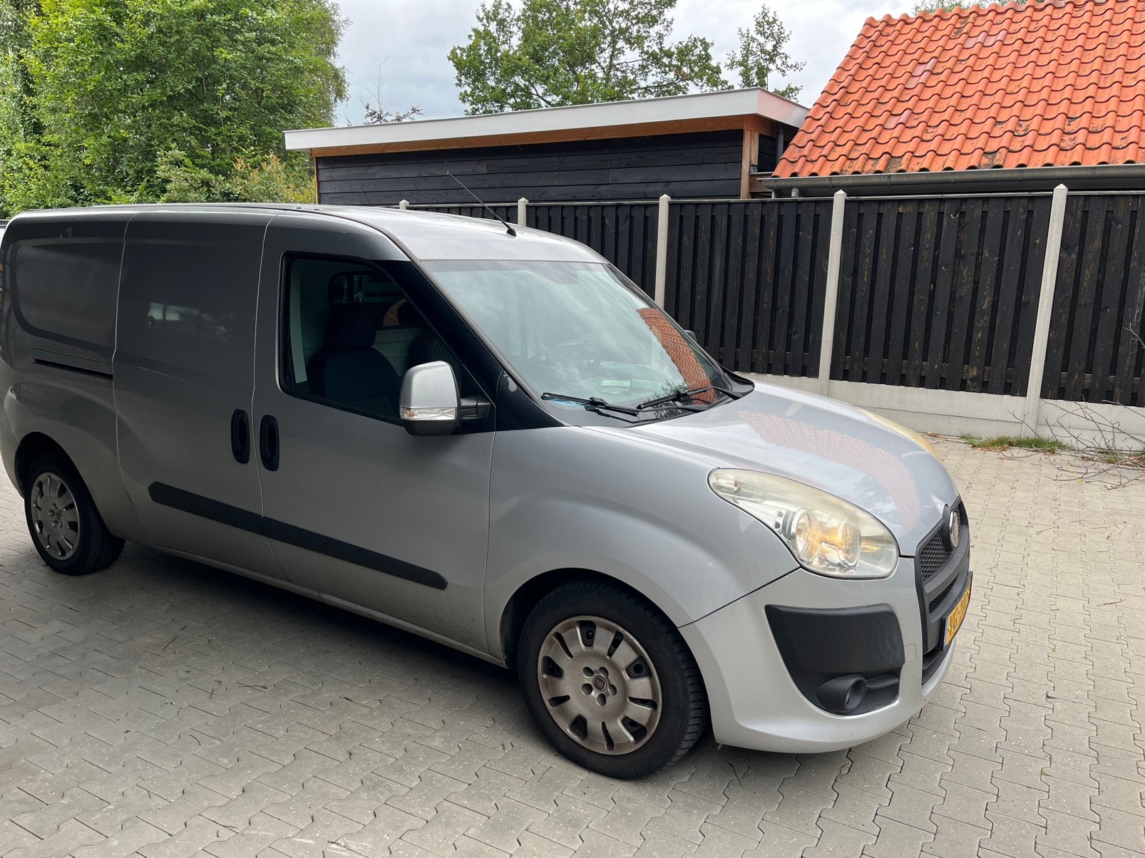 Fiat Doblo C 1.2 2014, Auto's, Euro 5, Stof, Zwart, 4 cilinders