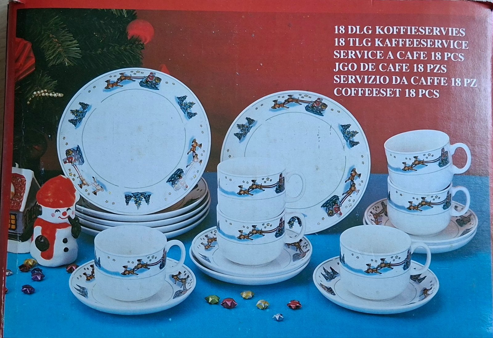 Prachtig Kerstservies 18-delig (6-persoons), Huis en Inrichting, Ophalen, Overige merken, Zo goed als nieuw, Overige stijlen