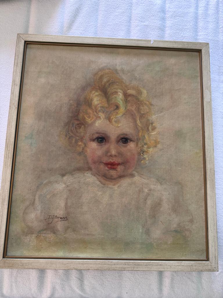Portret van een Kind door D.J. Brons, Ophalen of Verzenden