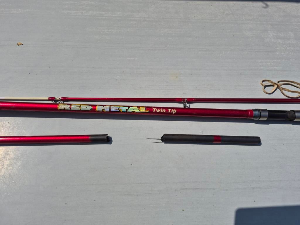Gezocht: Middenstuk Red Metal 450 hengel (ruilen mogelijk), Watersport en Boten, Hengelsport | Algemeen, Gebruikt, Overige typen