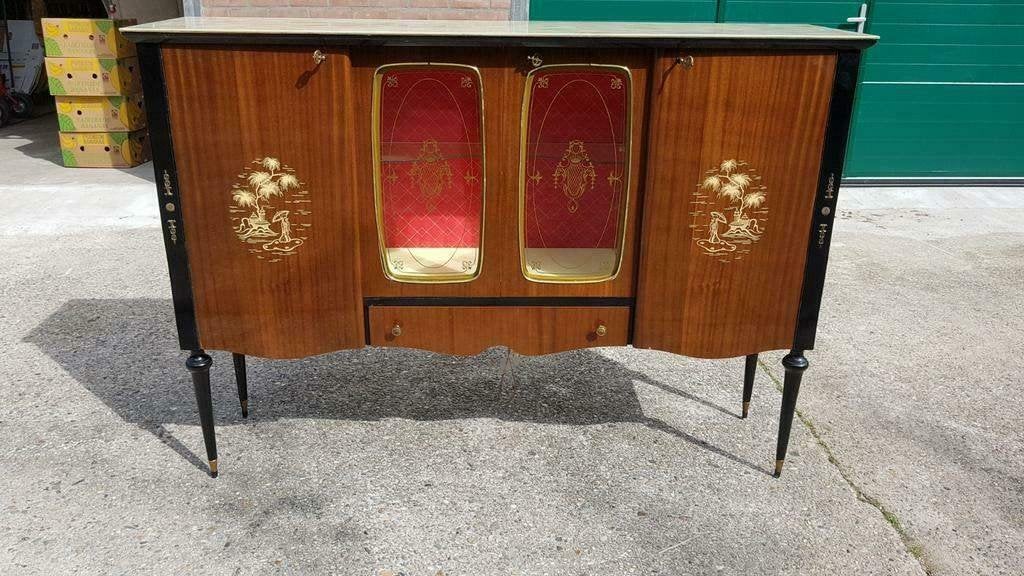 Highboard / Dressoir '60s ( Retro/Vintage/Design ), Ophalen, Met deur(en), 150 tot 200 cm, Vintage
