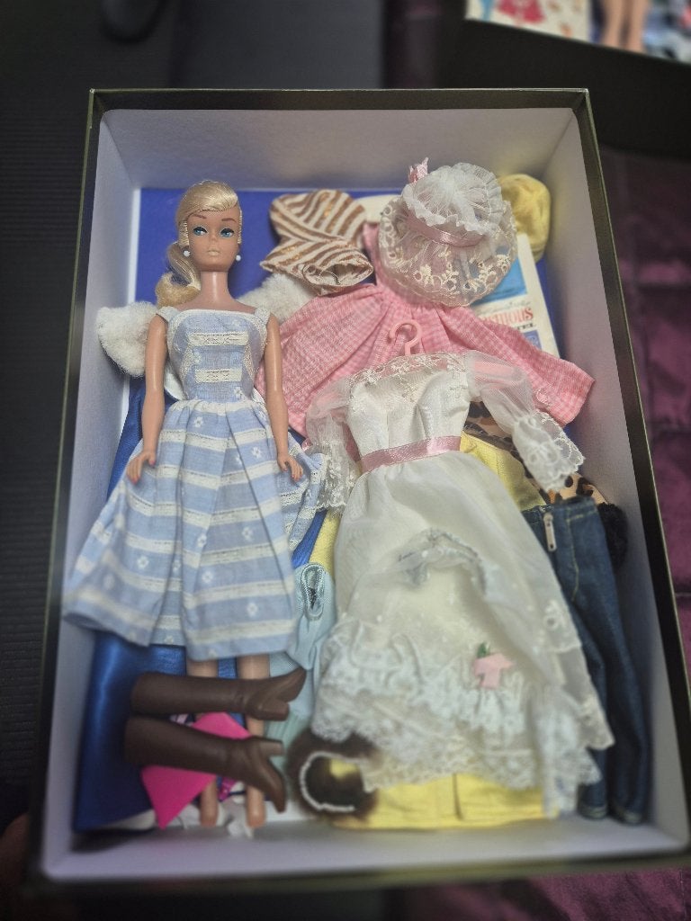Vintage Barbie swirl ponytail uit 1963., Verzenden, Gebruikt, Pop