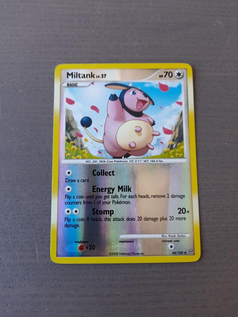 2008 stormfront 44/100 miltank reverse, Ophalen of Verzenden, Zo goed als nieuw, Losse kaart, Foil
