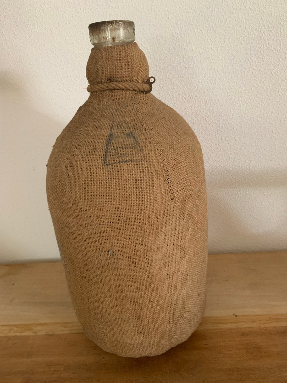 Vintage dame- jeanne met Jute Omhulsel, Ophalen of Verzenden