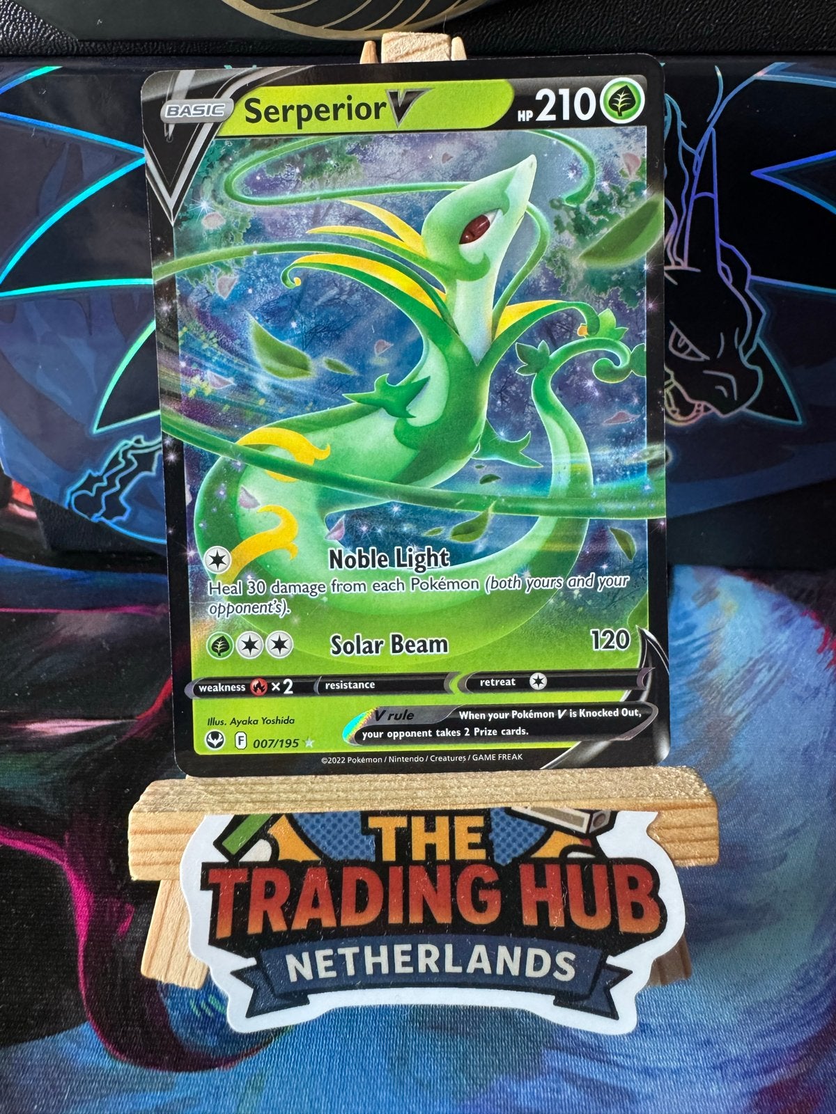 Serperior V 007/195 Ultra Rare - Silver Tempest Pokémon Kaar, Ophalen of Verzenden, Zo goed als nieuw, Losse kaart, Foil
