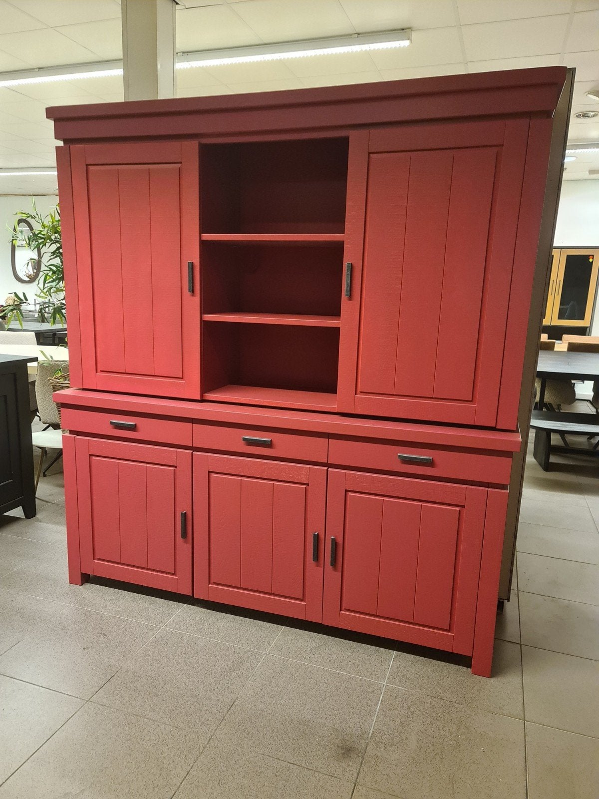 nieuwe landelijke buffetkast 210x192x51cm fuchsia eikenhout, Ophalen, Industrieel landelijk barok brocante koloniaal boheems vintage