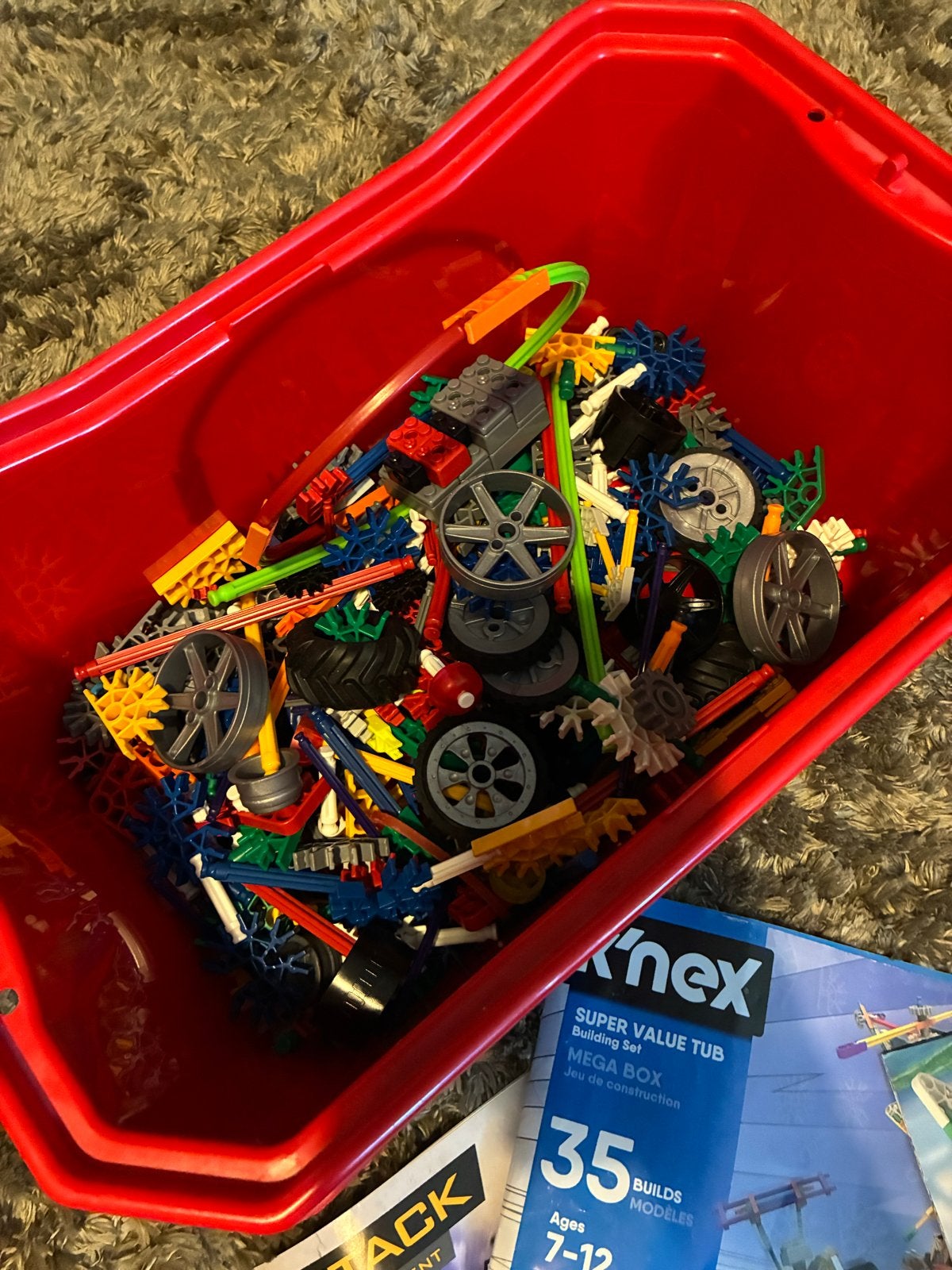 Grote doos K'nex met extra onderdelen en instructieboekjes, Ophalen of Verzenden, Gebruikt, K'nex