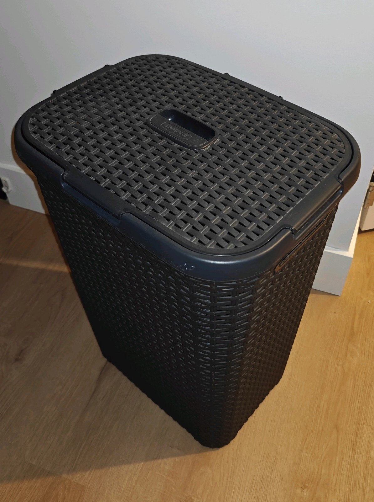 2x Curver Style Wasmand met Deksel - Antraciet, 60 Liter, Ophalen of Verzenden, Zo goed als nieuw