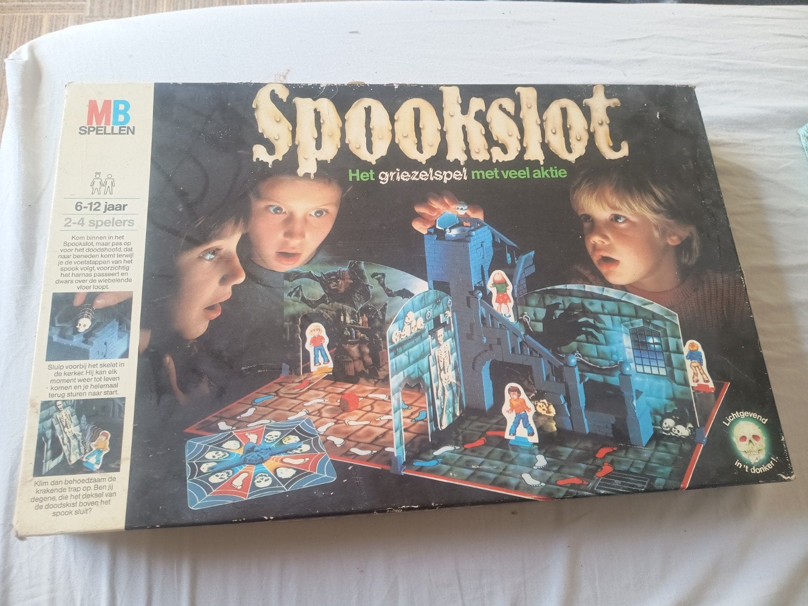 Het Ouderwetse Spookslot Bordspel - Overduidelijk Gebruikt, Drie of vier spelers, Ophalen of Verzenden, Gebruikt, MB Spellen