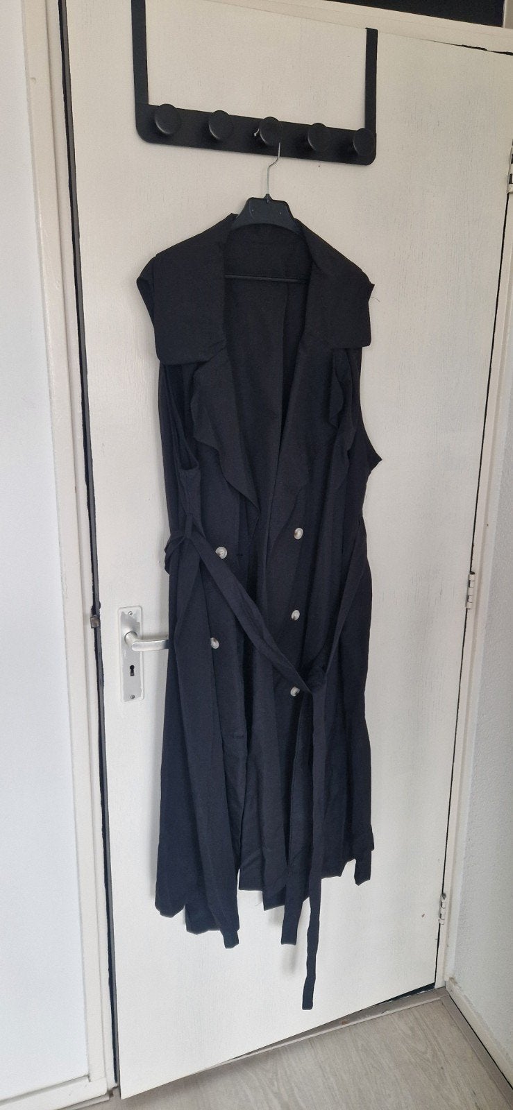 Nieuw lang gilet - maat 54 - met centuue, Ophalen of Verzenden, Nieuw, Zwart, Trui of Vest