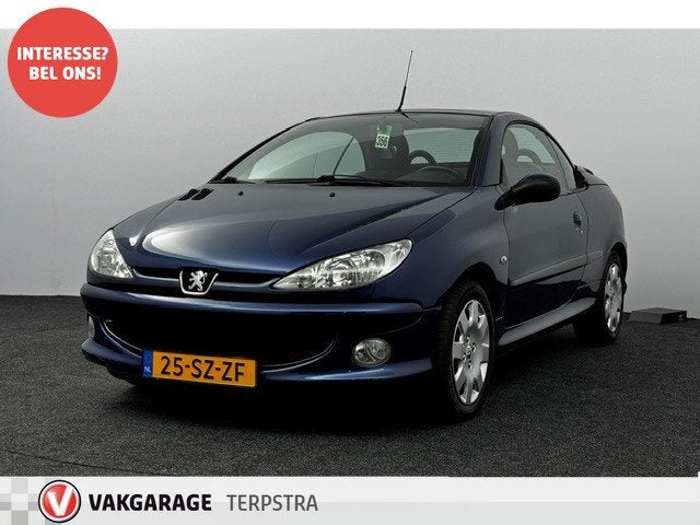Peugeot 206 CC 1.6-16V/ Automaat/ Wind-Scherm/ Elek.Ramen/ C, Auto's, Stof, Gebruikt, Zwart, 4 cilinders