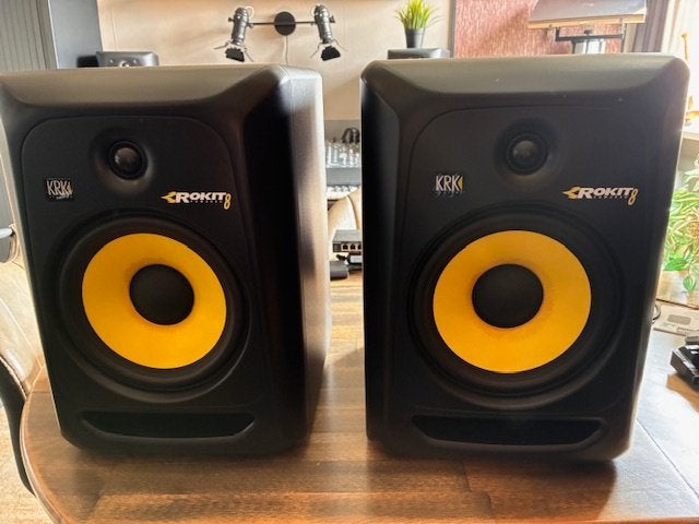 Actieve studio speakers KRK Rokit 8 G3, Zo goed als nieuw, 60 tot 120 watt, Front, Rear of Stereo speakers, Ophalen
