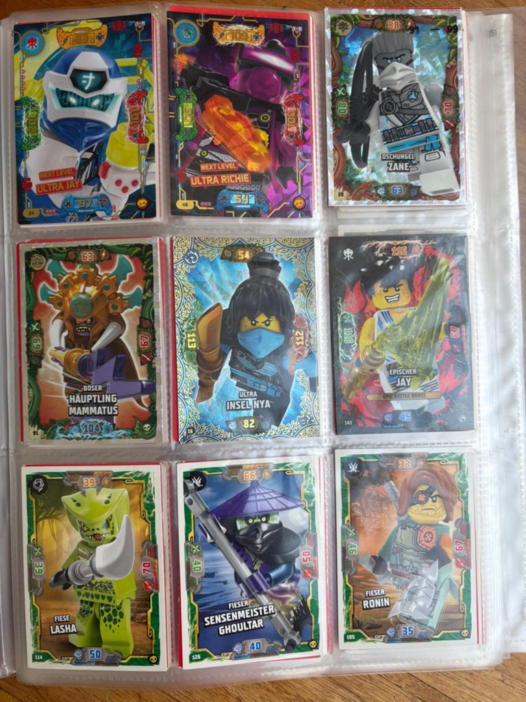 Grote collectie Lego Ninjago Trading Card Game kaarten, Ophalen of Verzenden, Zo goed als nieuw, Meerdere kaarten, Foil