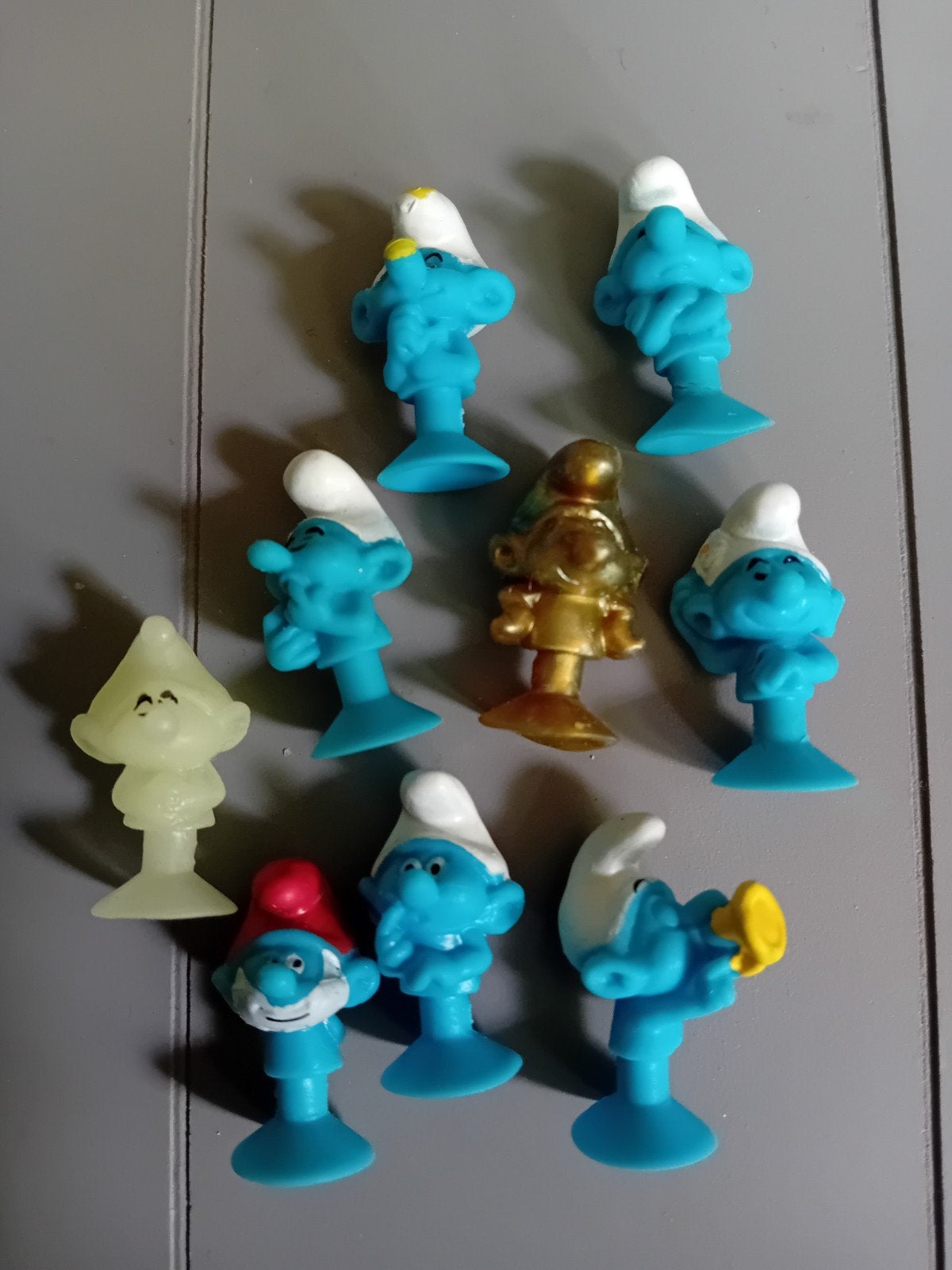 9 smurfen in 1 koop, Verzamelen, Smurfen, Ophalen of Verzenden, Zo goed als nieuw, Verschillende Smurfen