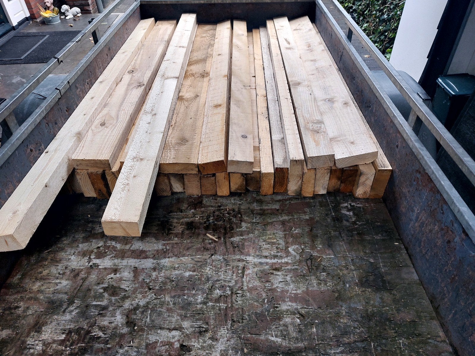 gebruikte ruw houten vuren balken, Ophalen, Gebruikt, Minder dan 180 cm, Balken