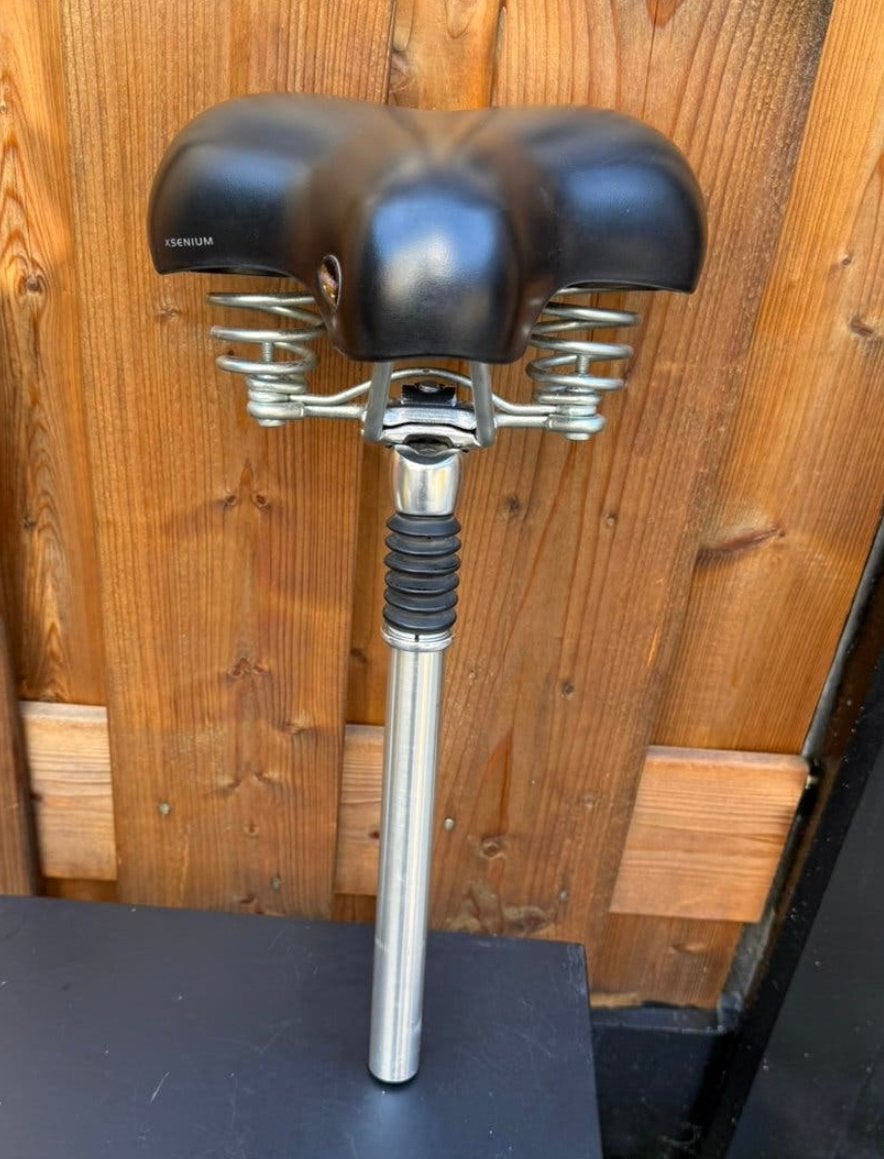 Zadelpen met vering - 27.2mm, Gebruikt, Ophalen of Verzenden, Stadsfiets, Zadel