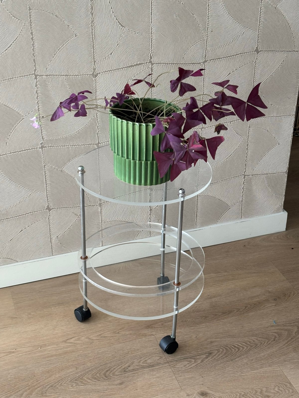 Vintage Plexiglas Trolley Serveerwagen Jaren '80, Ophalen of Verzenden