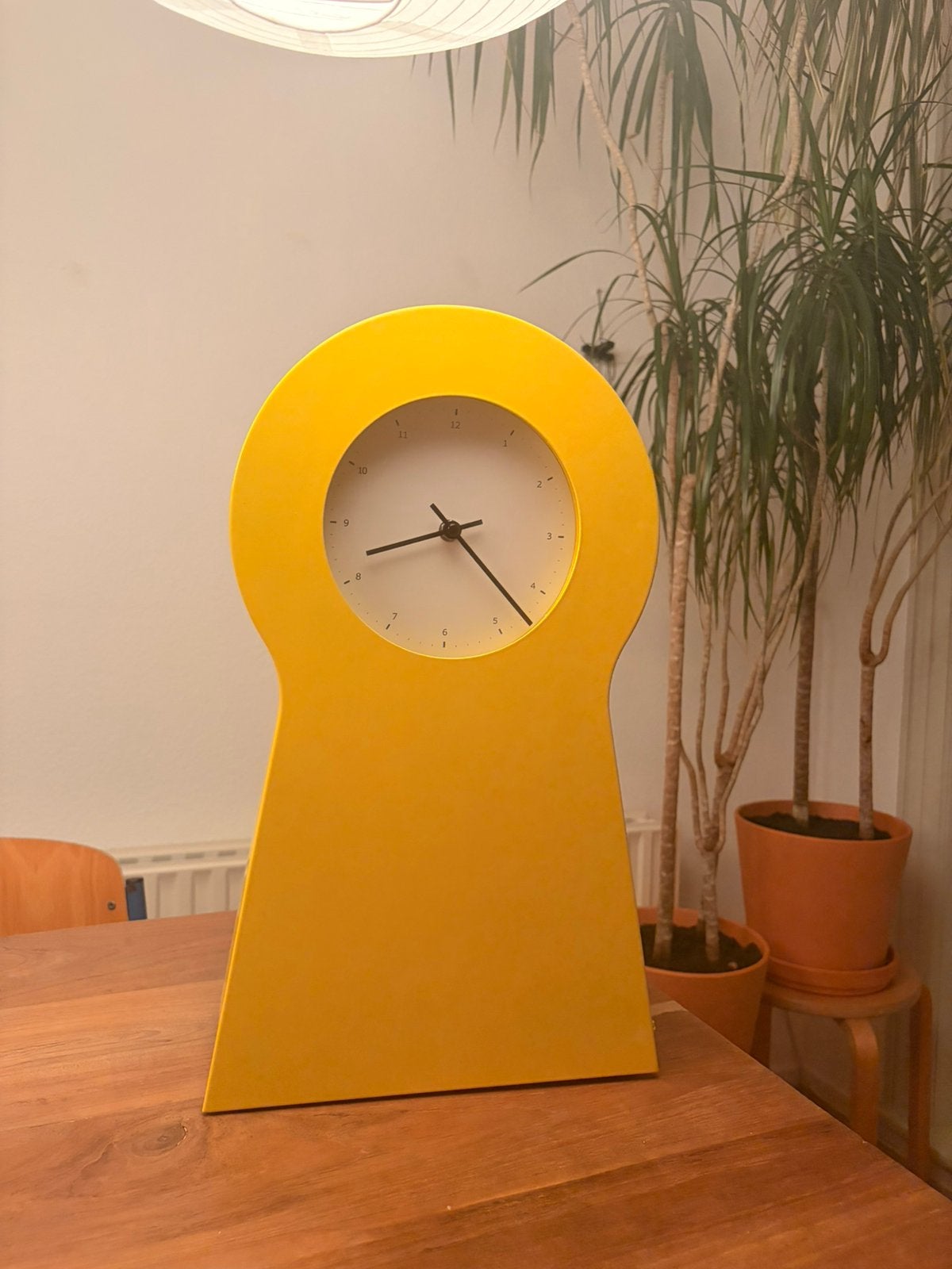 Vintage ikea ps 1995 klok in geel, Ophalen, Zo goed als nieuw, Wandklok