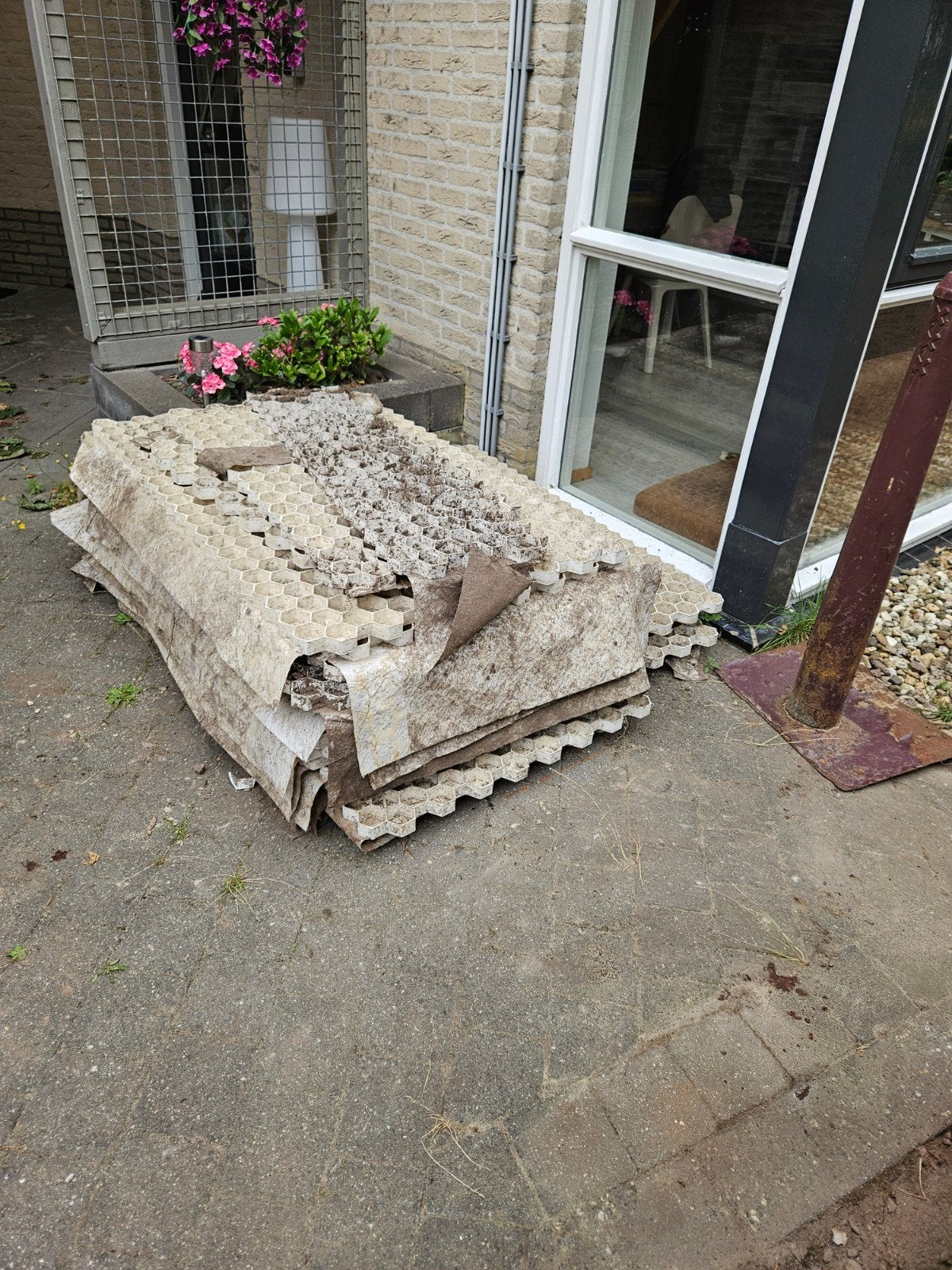Gebruikte grindmatten voor tuin of oprit, Tuin en Terras, Ophalen, Gebruikt, Grijs, Overige typen
