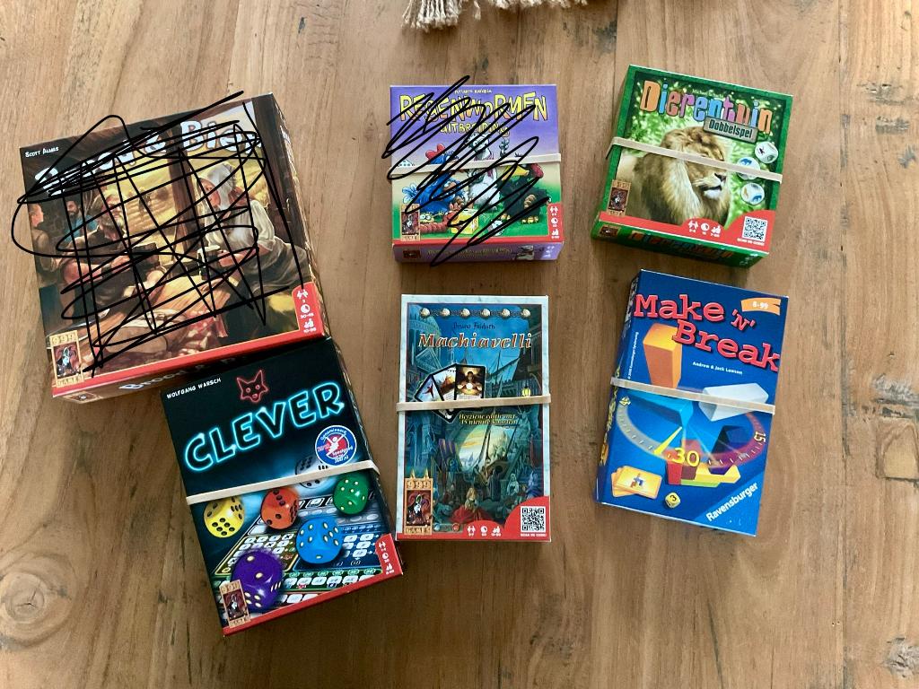 999 games (Machiavelli,  make a break, clever enz ), Ophalen of Verzenden, Zo goed als nieuw, 999 Games
