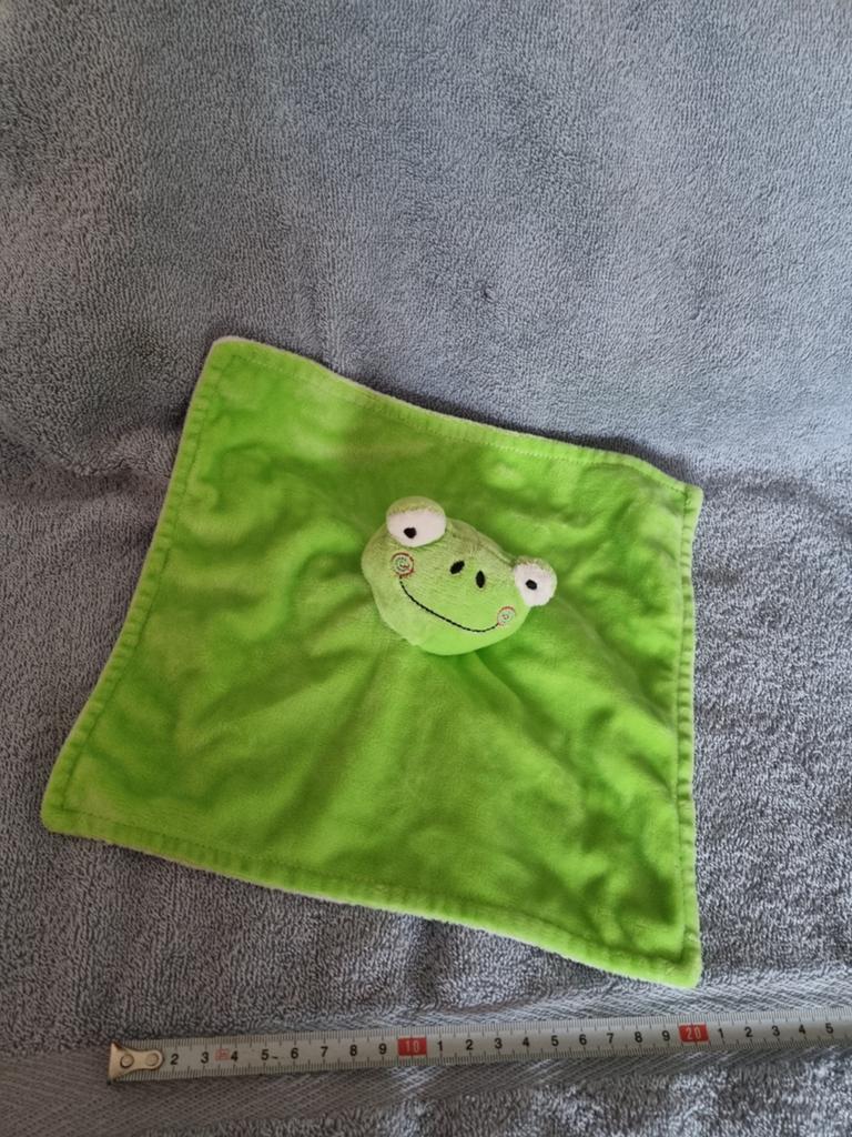 Kikker knuffel doekje rammelaar nr 31, Ophalen of Verzenden, Zo goed als nieuw, Kikker