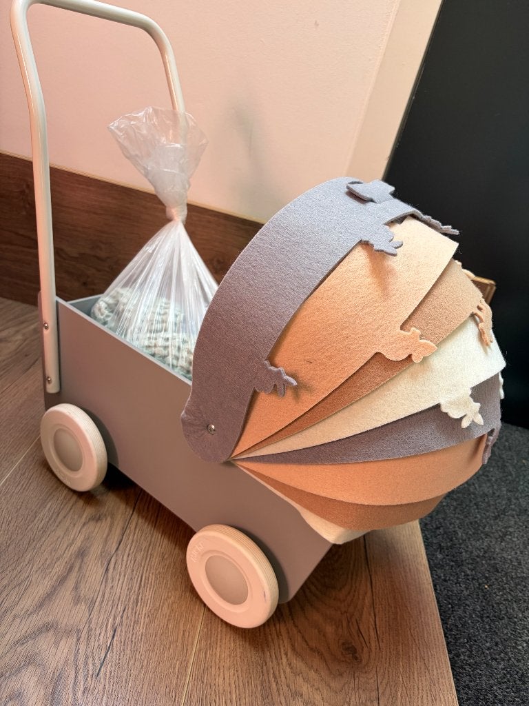 Poppenwagen van het merk Micki met vilten kap, Ophalen of Verzenden, Zo goed als nieuw, Overige typen