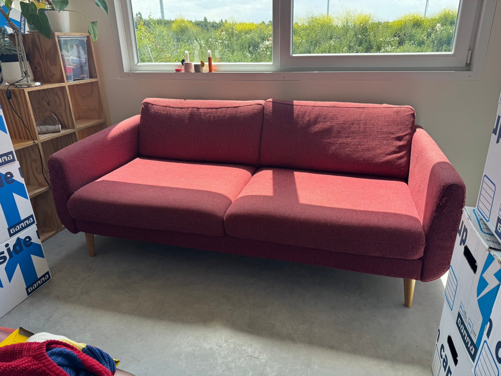 Gratis bank - IKEA SMEDSTORP 2 zits, Ophalen, Gebruikt, Tweepersoons, 75 tot 100 cm