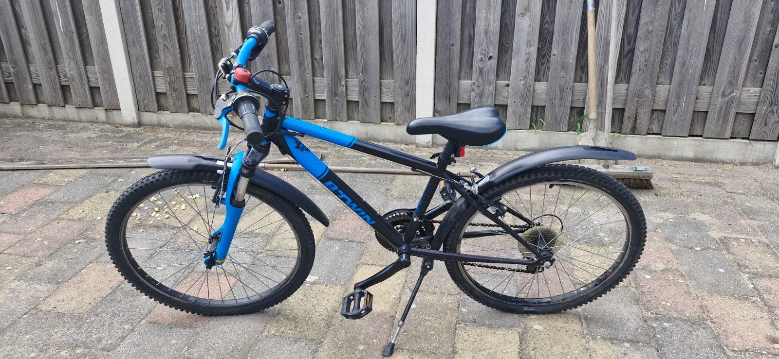 Btwin Rockrider ST100 Kinderfiets 24 inch, Ophalen, 20 inch of meer, Gebruikt, Velgrem