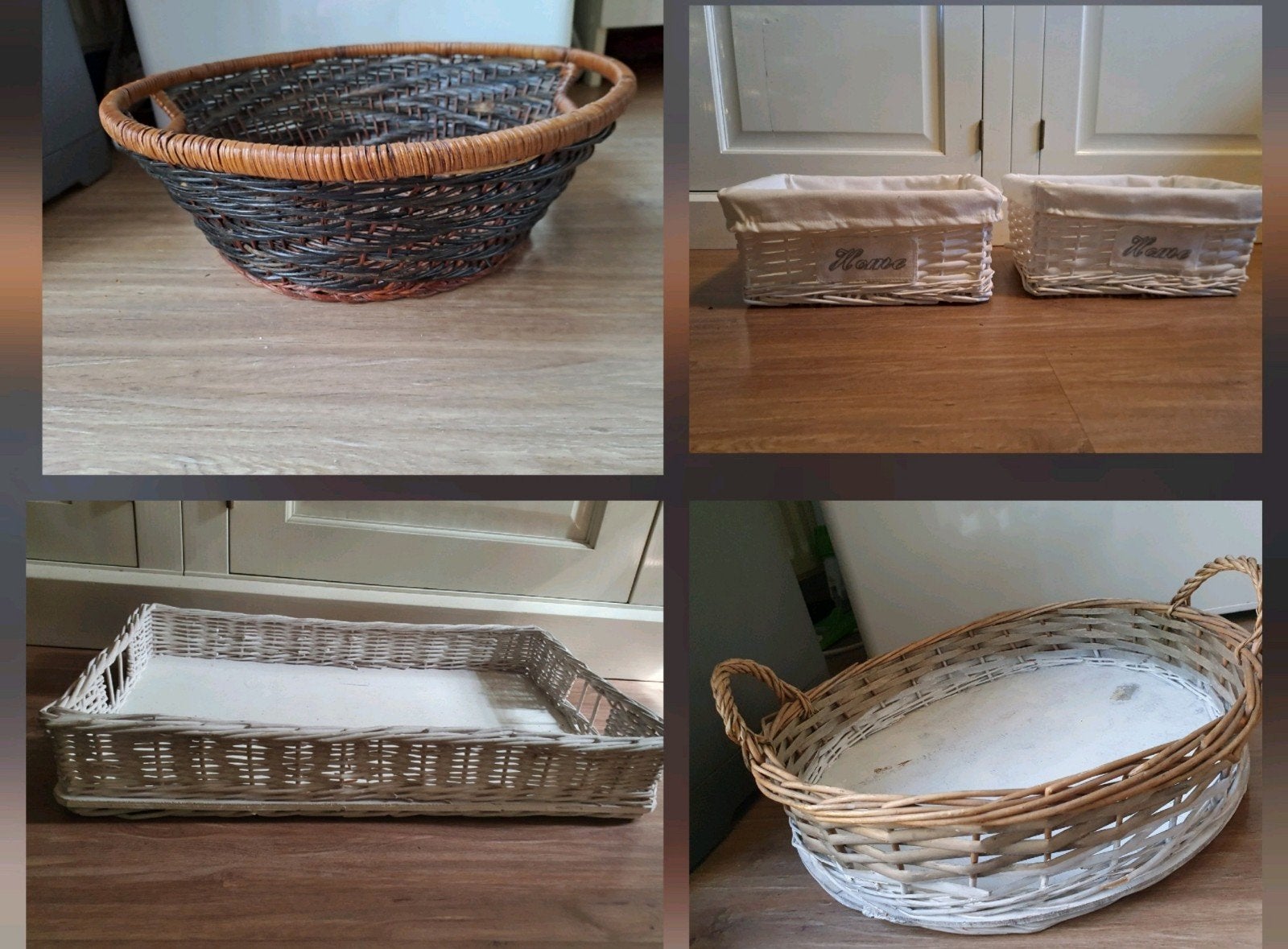 Diverse Rieten Manden Decoratie Huisinrichting, Gebruikt, Mand, Gevlochten, Rond