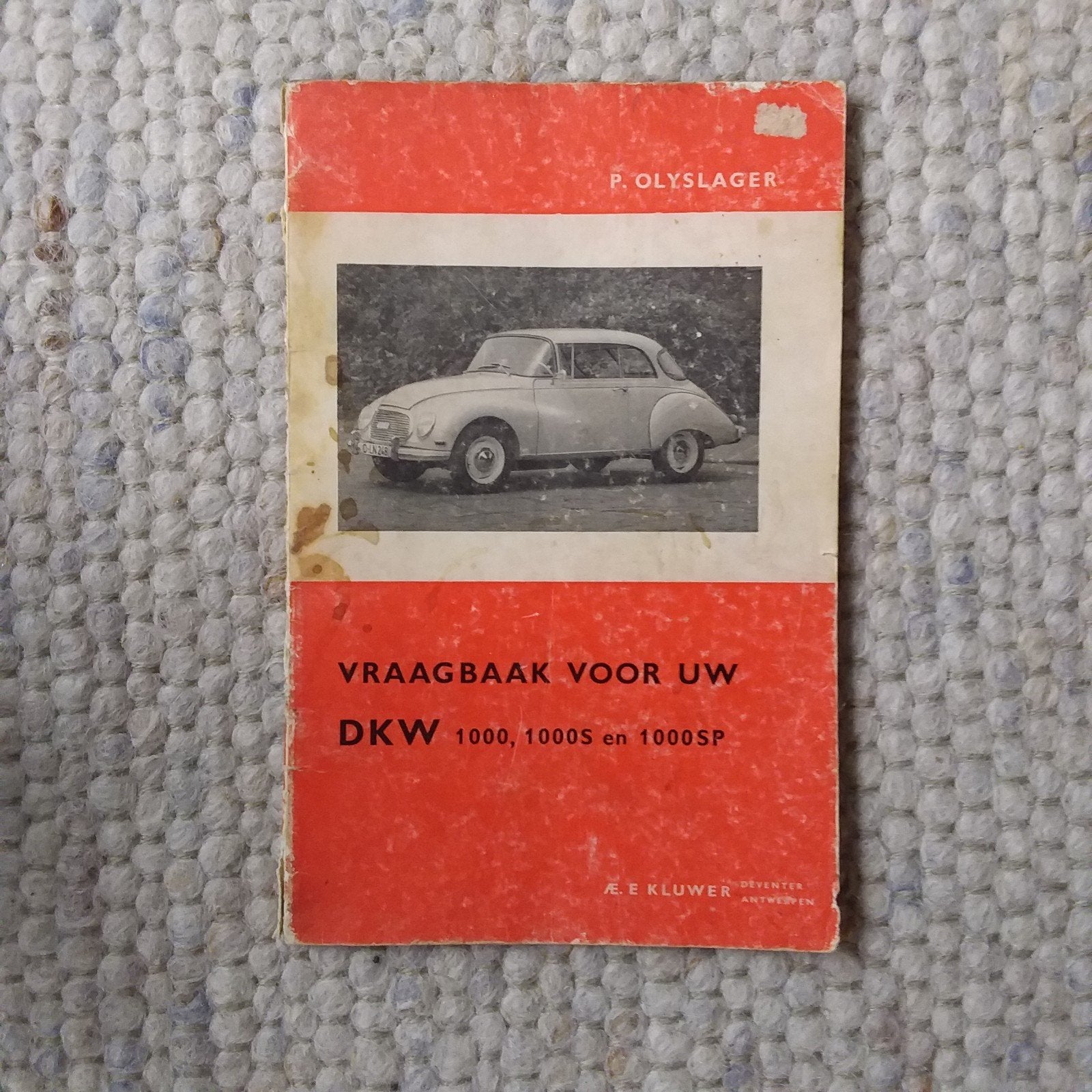Vraagbaak DKW 1000 - 1000S EN 1000 SP, Ophalen of Verzenden, Audi, Piet Olyslager