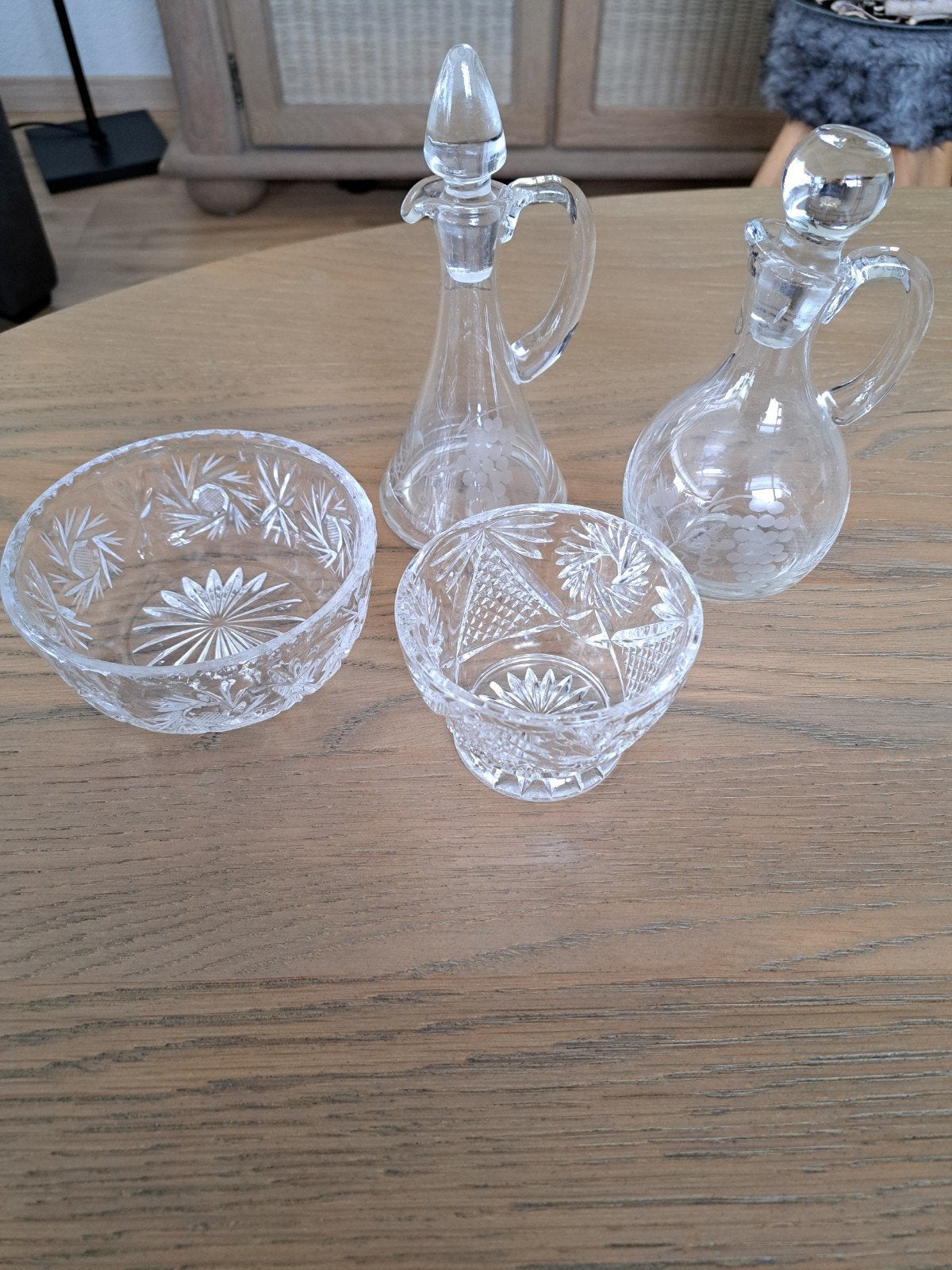kristallen schaaltjes en karafjes z.g.a.n., Ophalen of Verzenden