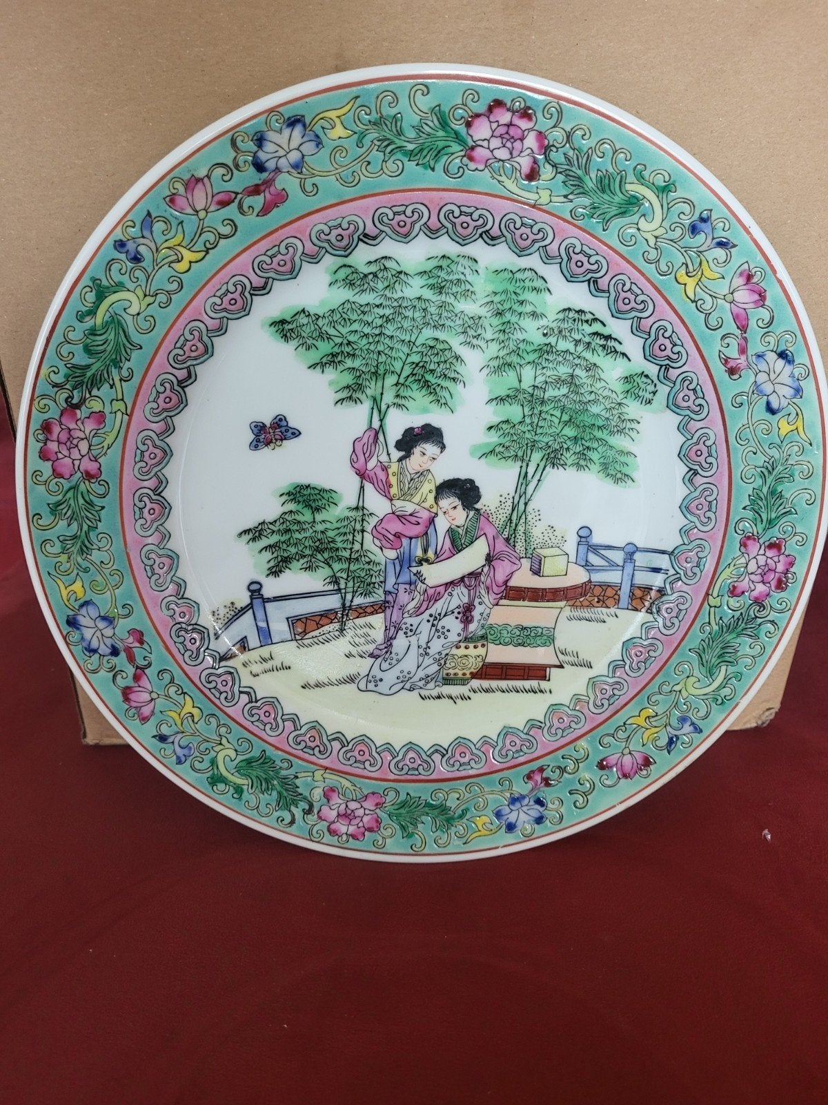 Decoratieve Chinese porseleinen wandplaat, Ophalen of Verzenden