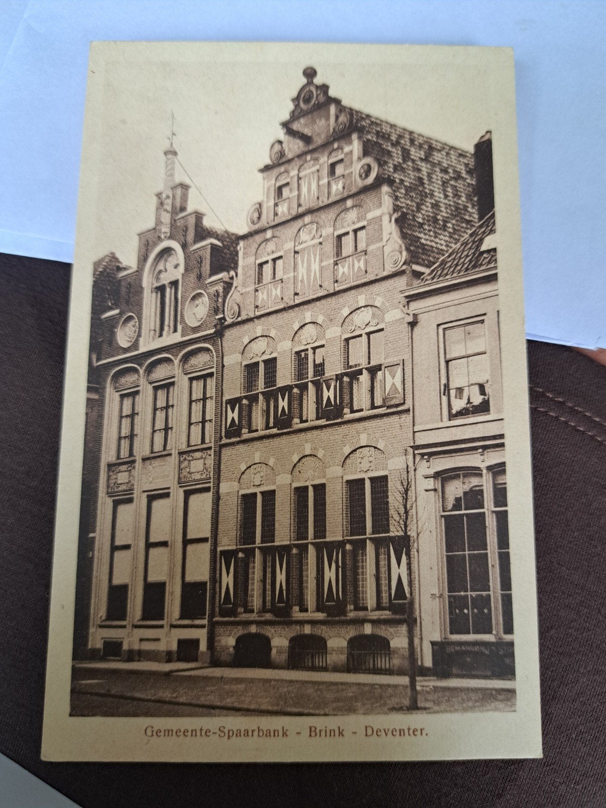 Deventer Brink Spaarbank, Verzamelen, Ansichtkaarten | Nederland, Ophalen of Verzenden, Voor 1920, Overijssel