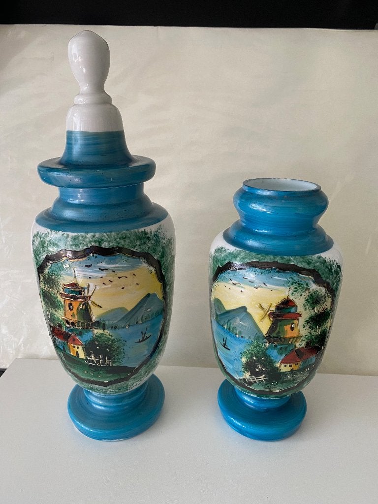 2 opalinenvazen, Ophalen of Verzenden