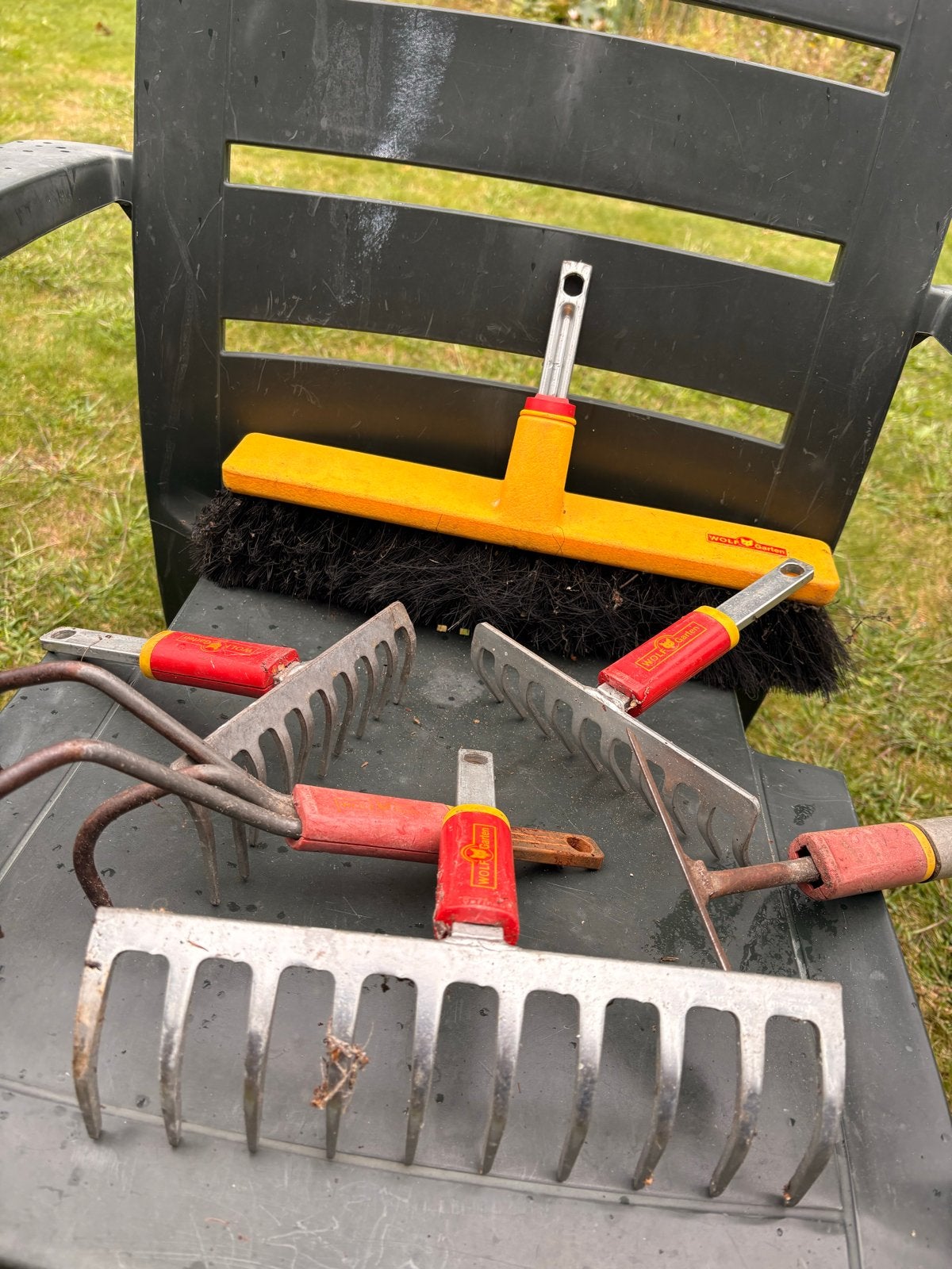 Wolf-Garten Tuingereedschap Set - 7 Stuks, Tuin en Terras, Hand-tuingereedschap, Ophalen of Verzenden, Gebruikt, Bezem