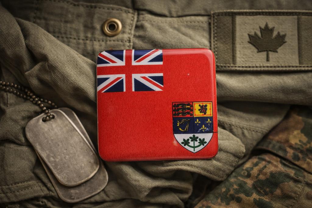 WW2 Canada vlag 1944 magneet - RJ Army, Ophalen of Verzenden, Landmacht, Overige gebieden, Vlag of Vaandel