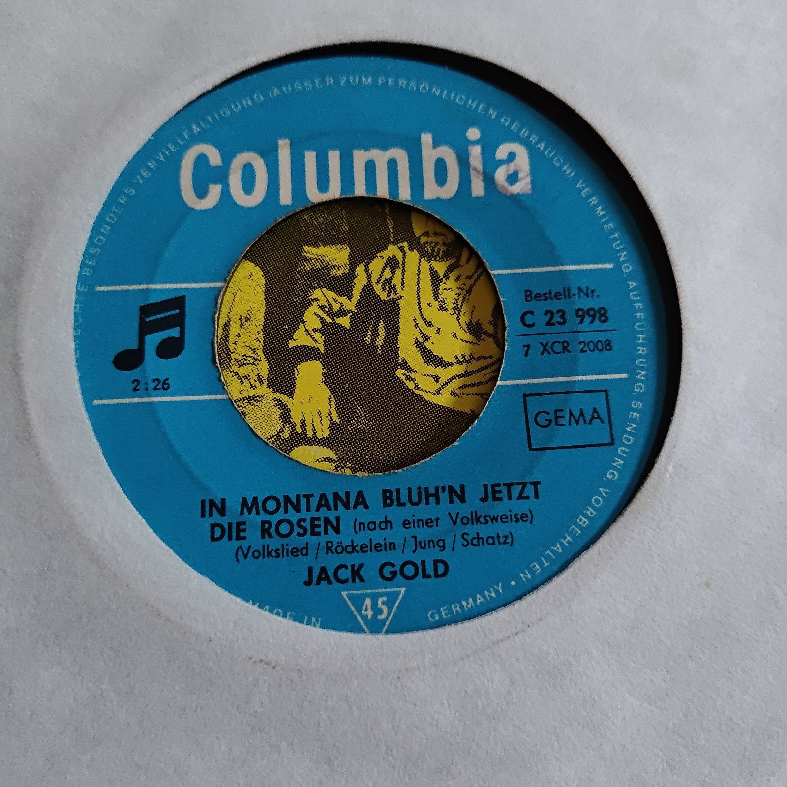 Jack Gold - In Montana Blüh'n Jetzt Die Rosen / Rose-Marie, Cd's en Dvd's, Vinyl Singles, Gebruikt, 7 inch, EP, Schlager