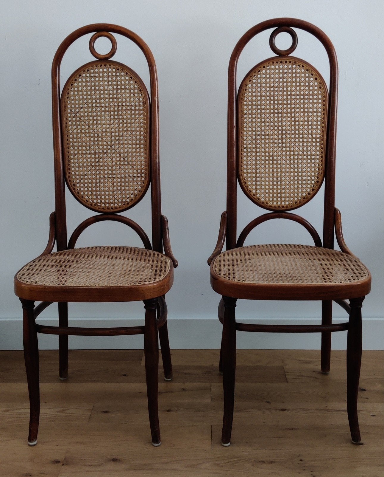 2 Thonet Long John stoelen, Ophalen of Verzenden